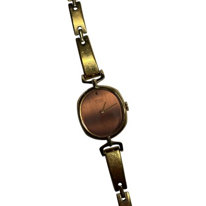 Rare Gold Plated Seiko Brown Dial Seiko Cocktail Watch