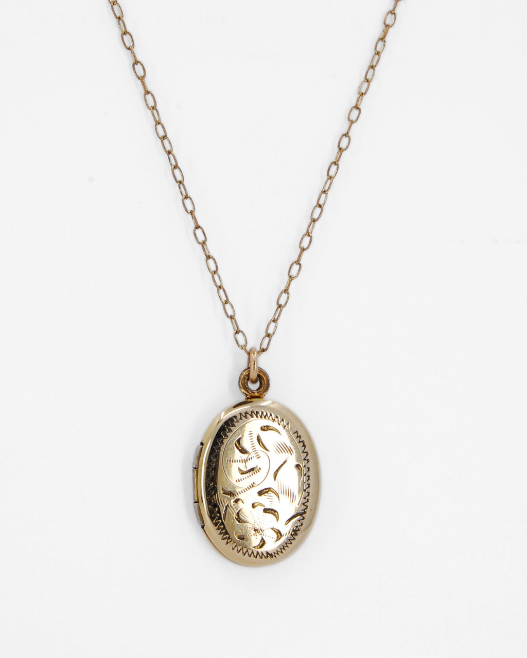 12KT Gold-Filled Hand-engraved Locket