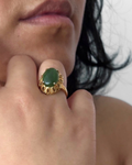Gold Vermeil Jadeite Ring