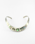 Taxco Silver Inlaid Abalone Torque Collar