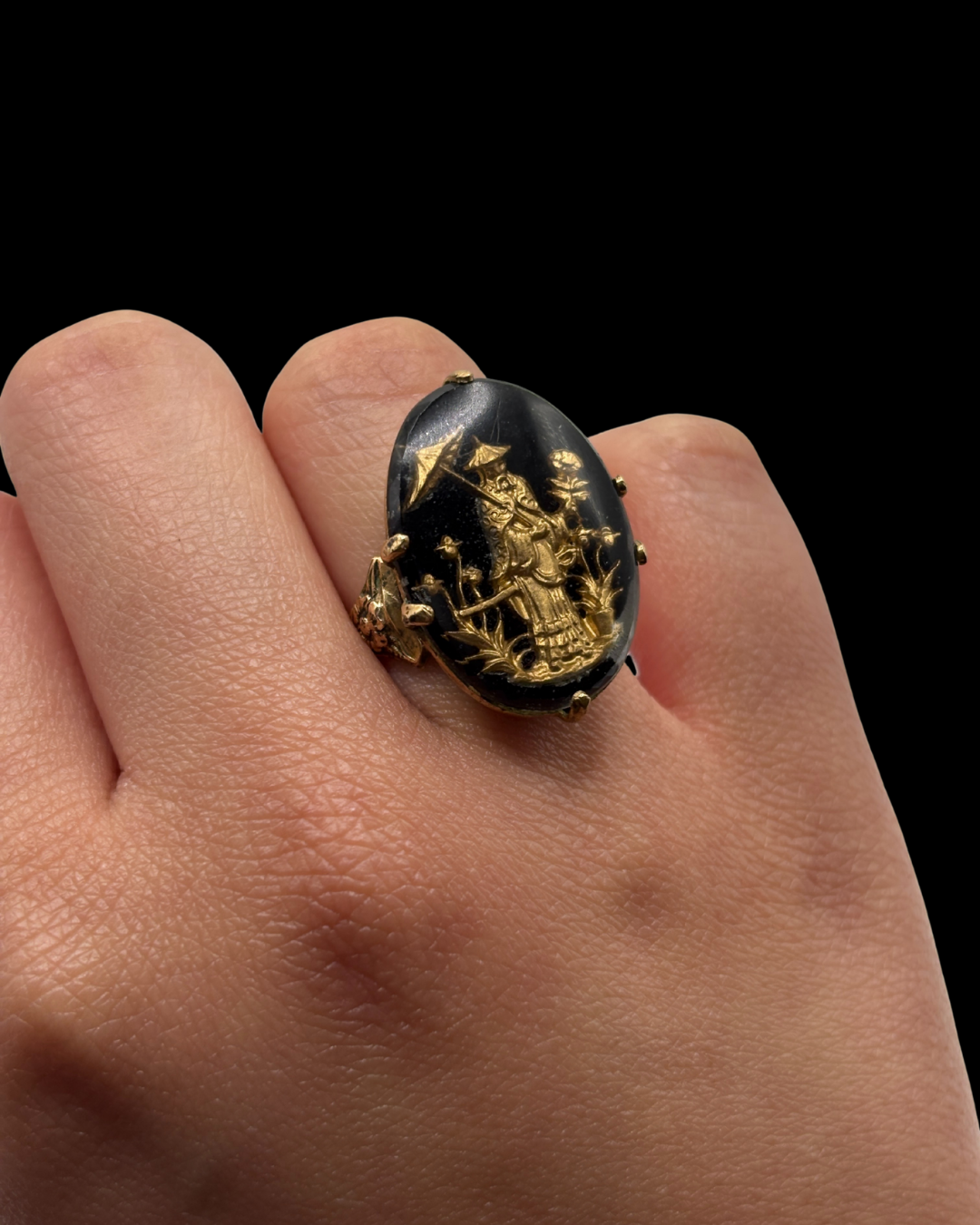 Siam Enamel Brass Ring