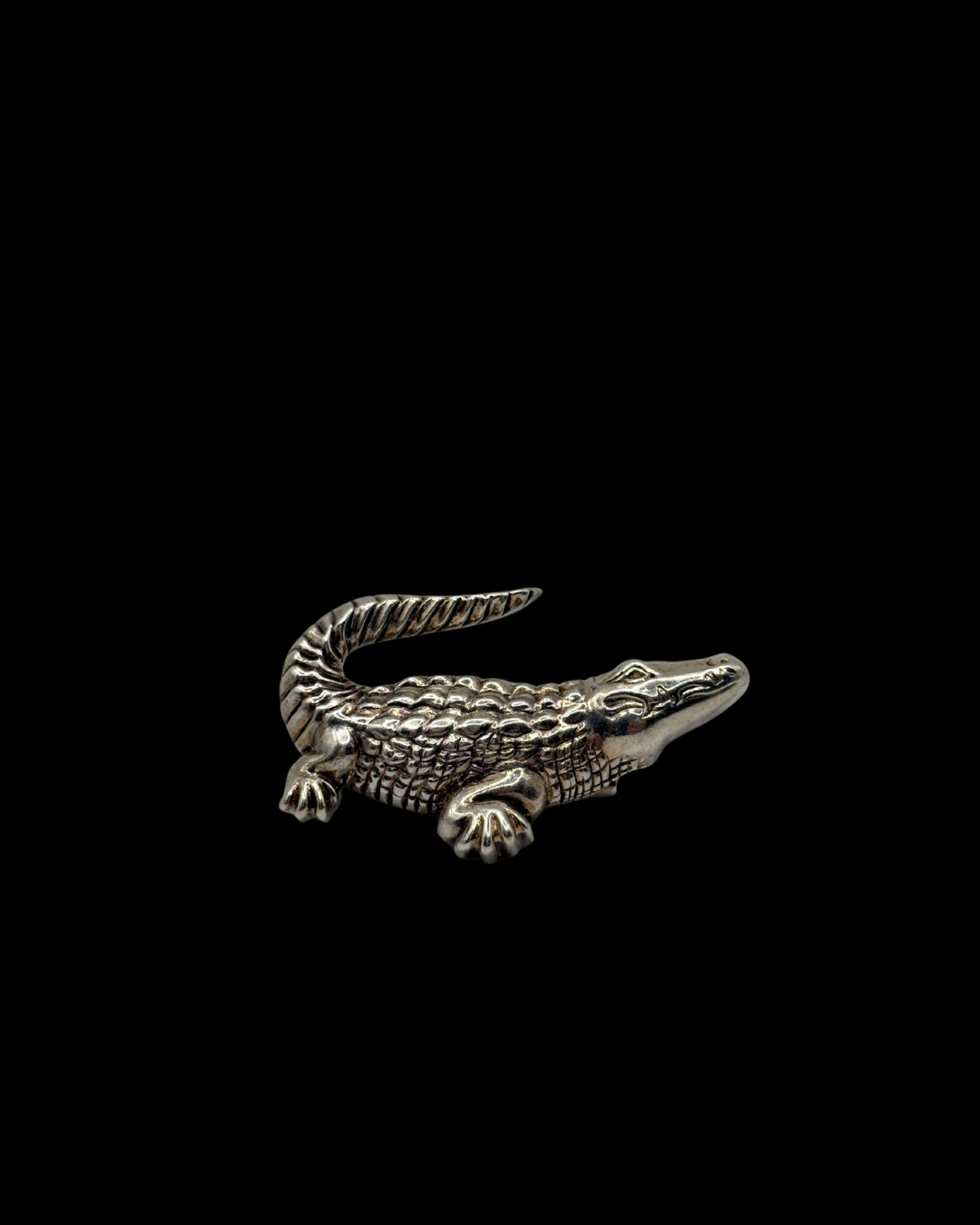 Sterling Gator Brooch/Pendant