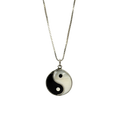 Sterling Yin Yang Onyx & MOP Necklace