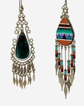 Sterling Silver Asymmetric Dangle Earrings