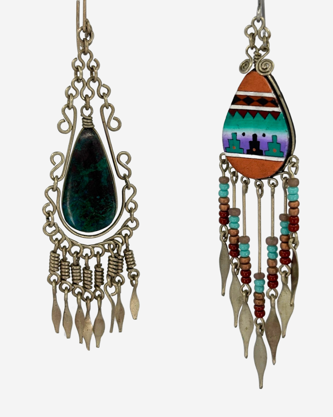 Sterling Silver Asymmetric Dangle Earrings