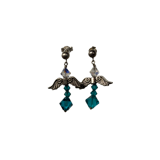 925 Angel Crystal Drop Earrings