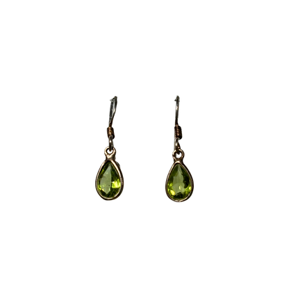925 Peridot Dangling Earrings