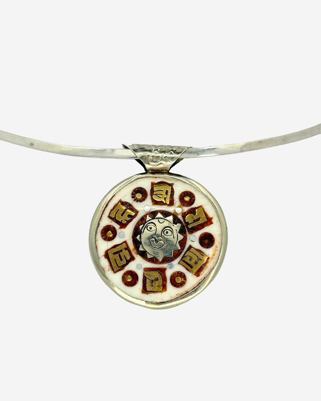 Handmade Sterling Silver Tibetan Buddha Silder Pendant