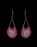 Mexican Mother of Pearl Pink Daisy Earrings