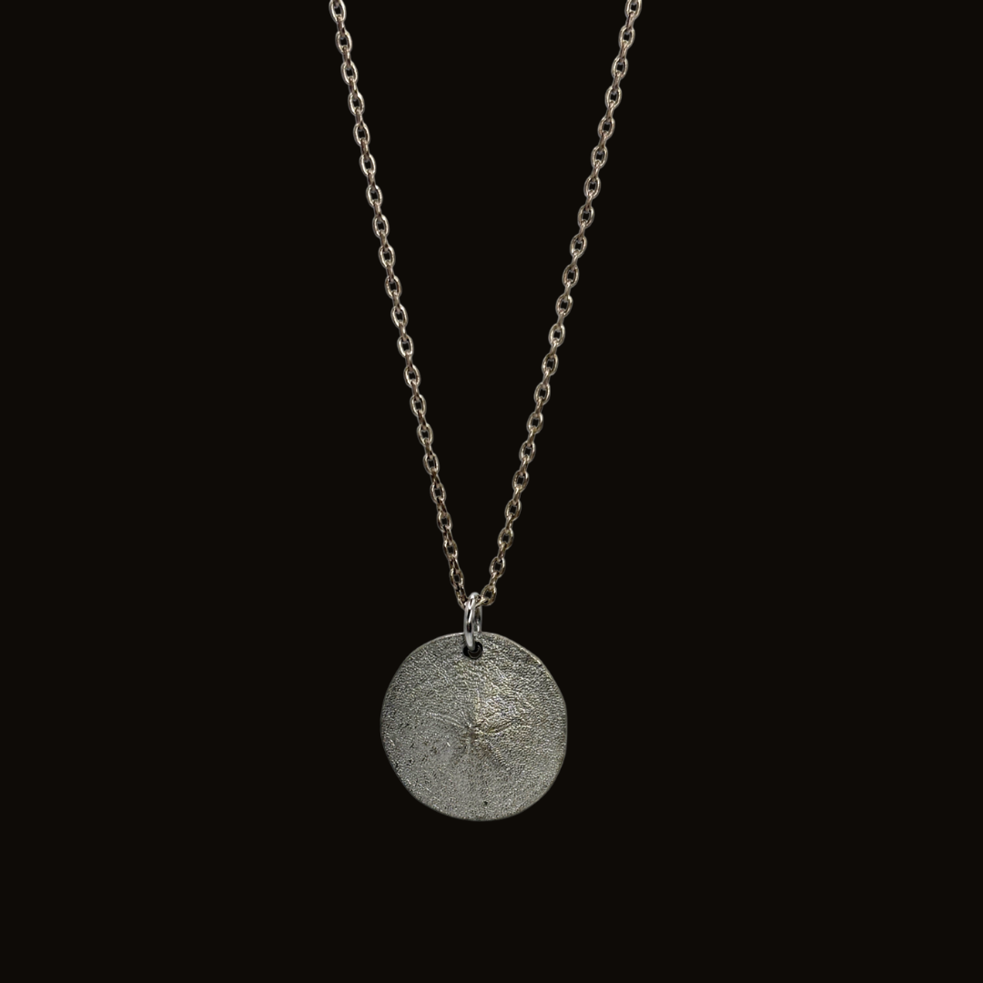 Silver Pewter Sand Dollar Necklace