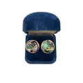 Statement Inlaid Abalone Stud Earrings