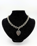 Tiffany & Co. Heart Tag Chain Link Necklace "Return to Tiffany's" Collection