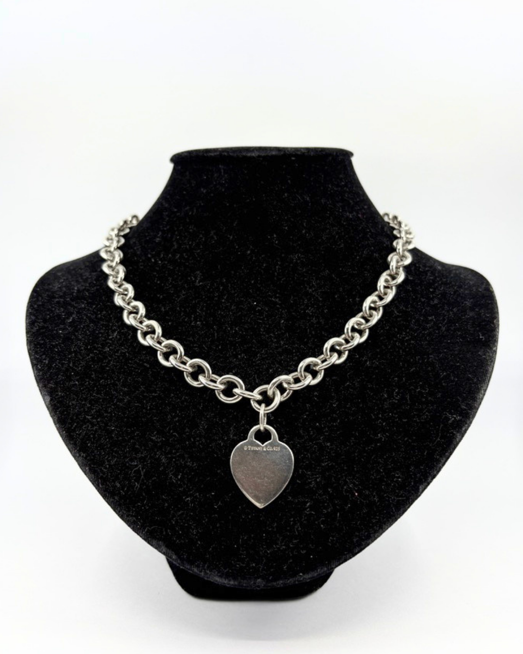 Tiffany & Co. Heart Tag Chain Link Necklace "Return to Tiffany's" Collection
