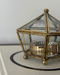 Brass & Glass-etched Trinket Box