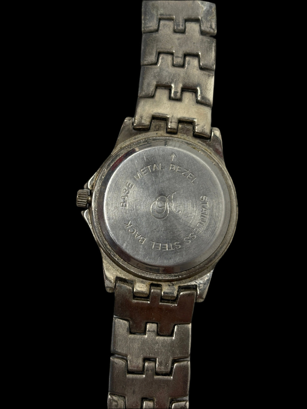 "N" Silver Analog Watch