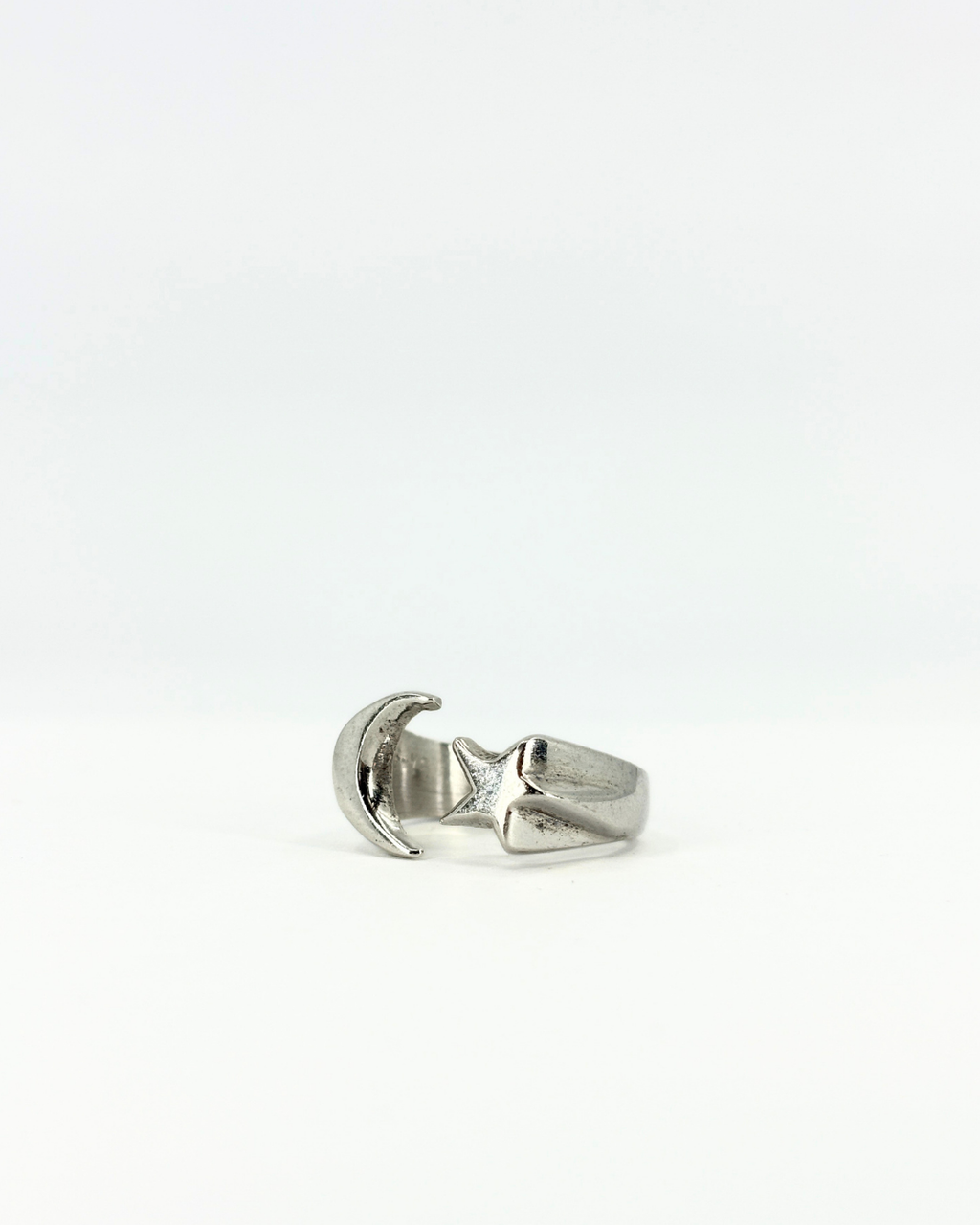 Sterling Silver Celestial "Star and Moon" Ring