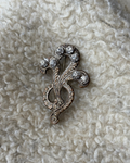 Épingle de mariage art déco florale vintage avec strass