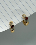 Garnet & Diamond Earrings by Ross Simons