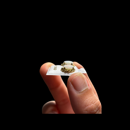 Vintage 14KT Opal Studs