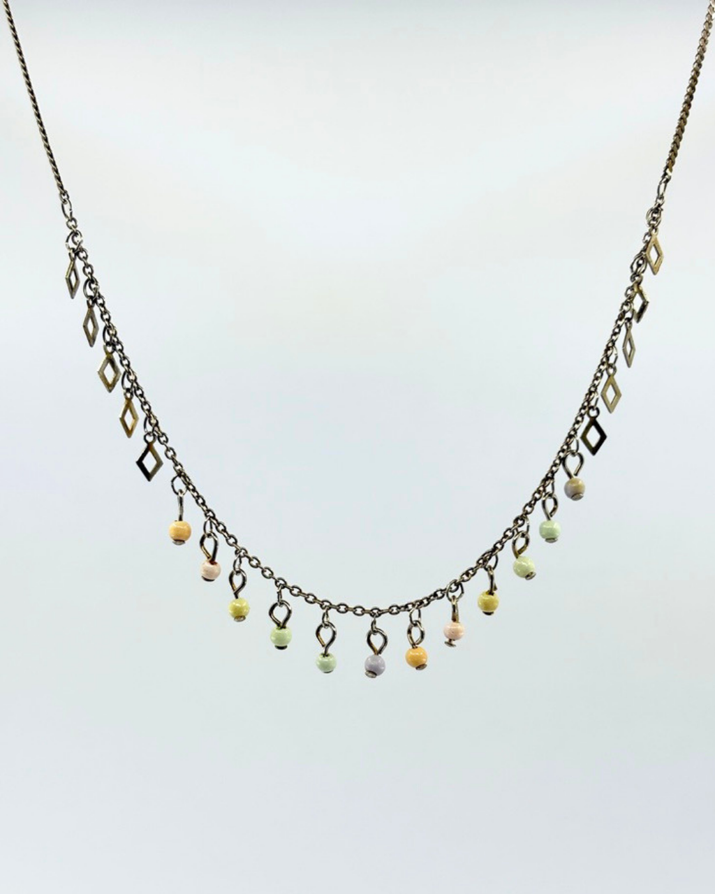 Silvertone Multi-coloured Necklace