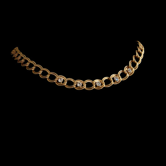Curb White Stone Choker