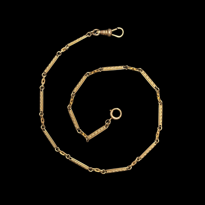 Rare 9ct Starburst Watch Chain