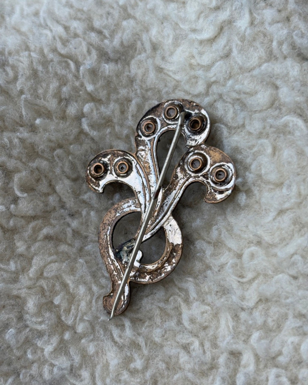 Épingle de mariage art déco florale vintage avec strass
