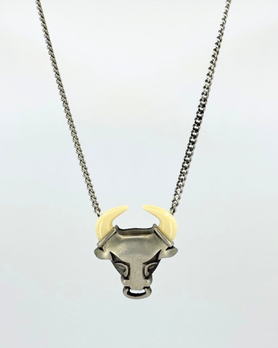 Silvertone Avon Taurus Necklace