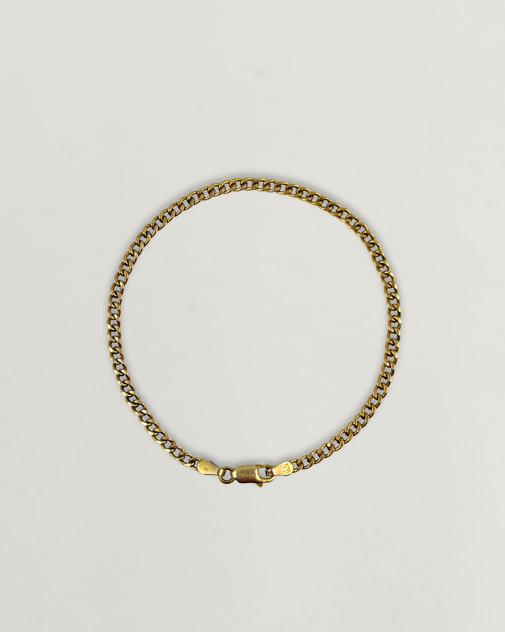 Bracelet gourmette plate 10K