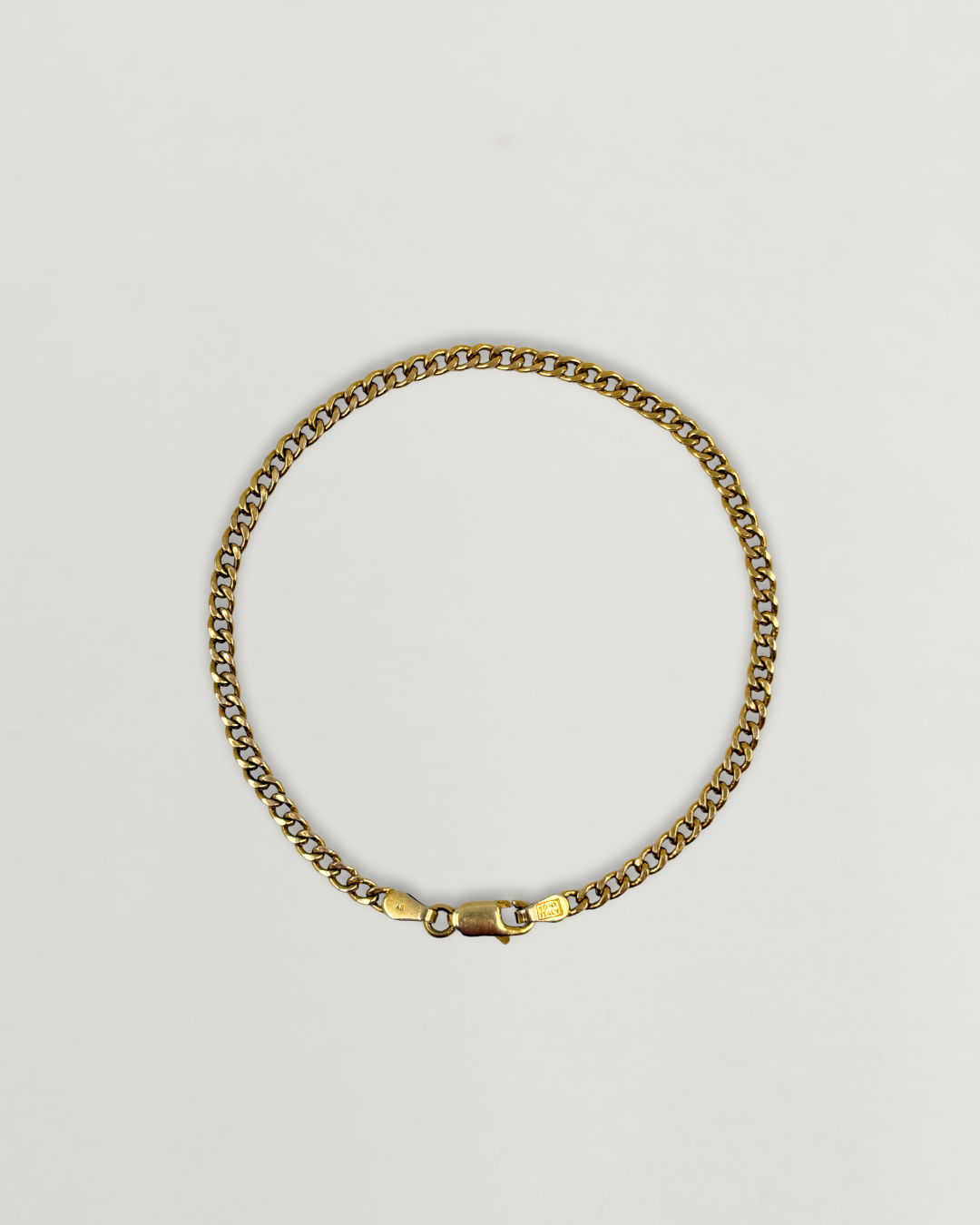 10KT Flat Curb Bracelet