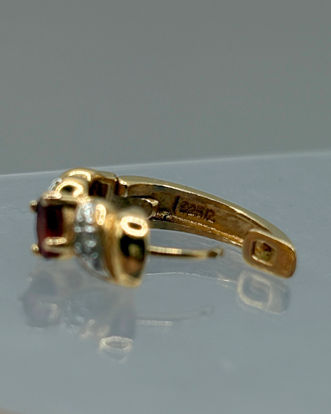 Garnet & Diamond Earrings by Ross Simons