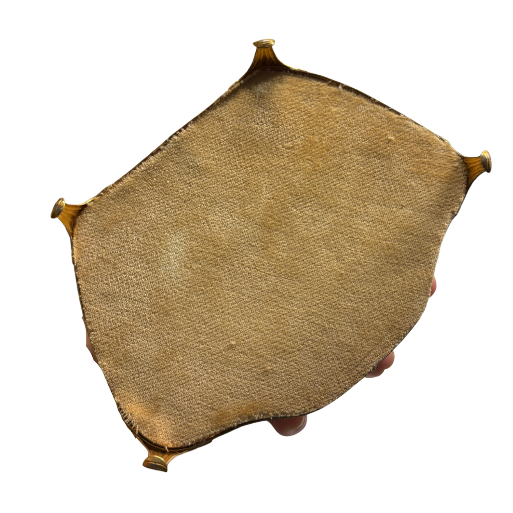 1960s Gold Tone Filigree Jewelry Box