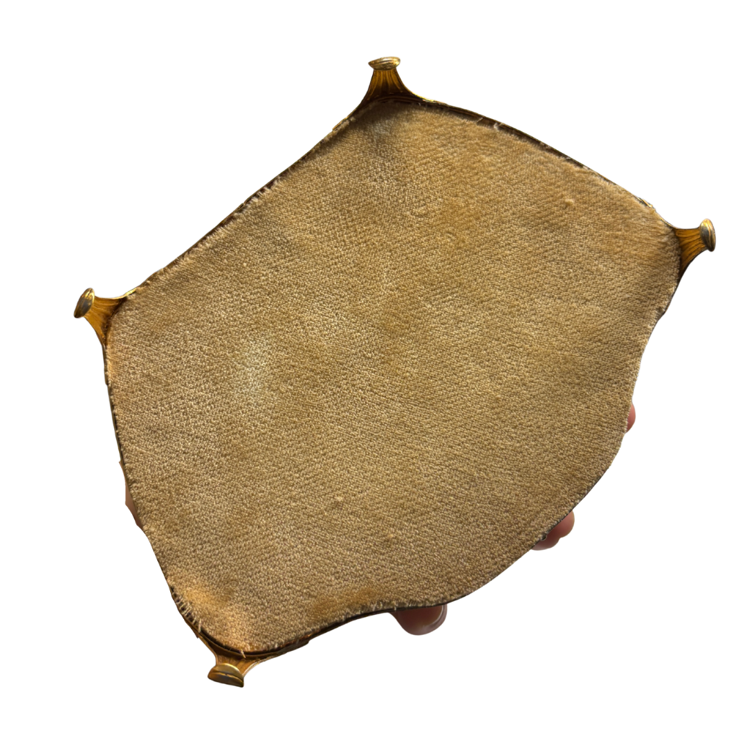 1960s Gold Tone Filigree Jewelry Box