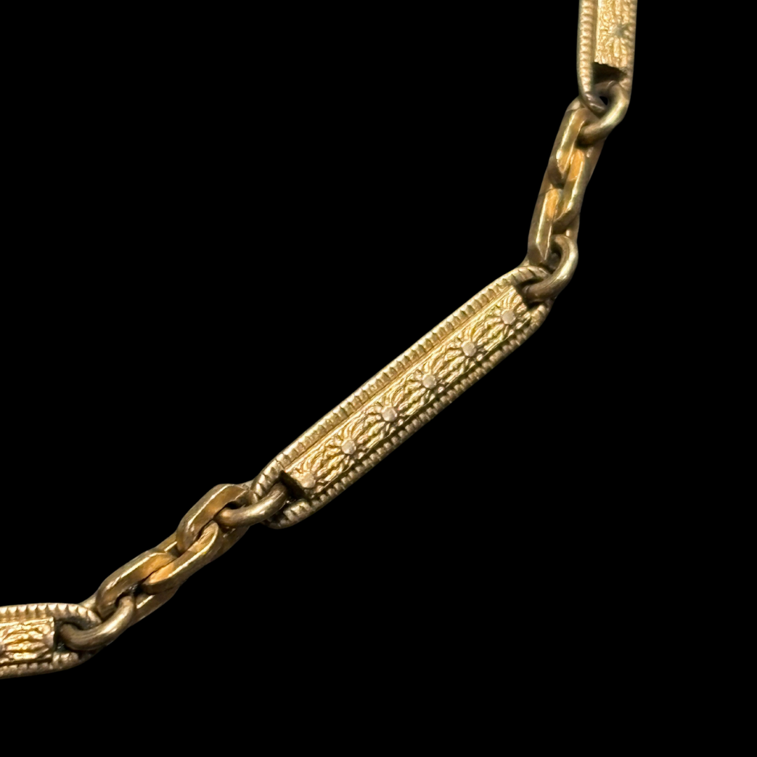 Rare 9ct Starburst Watch Chain