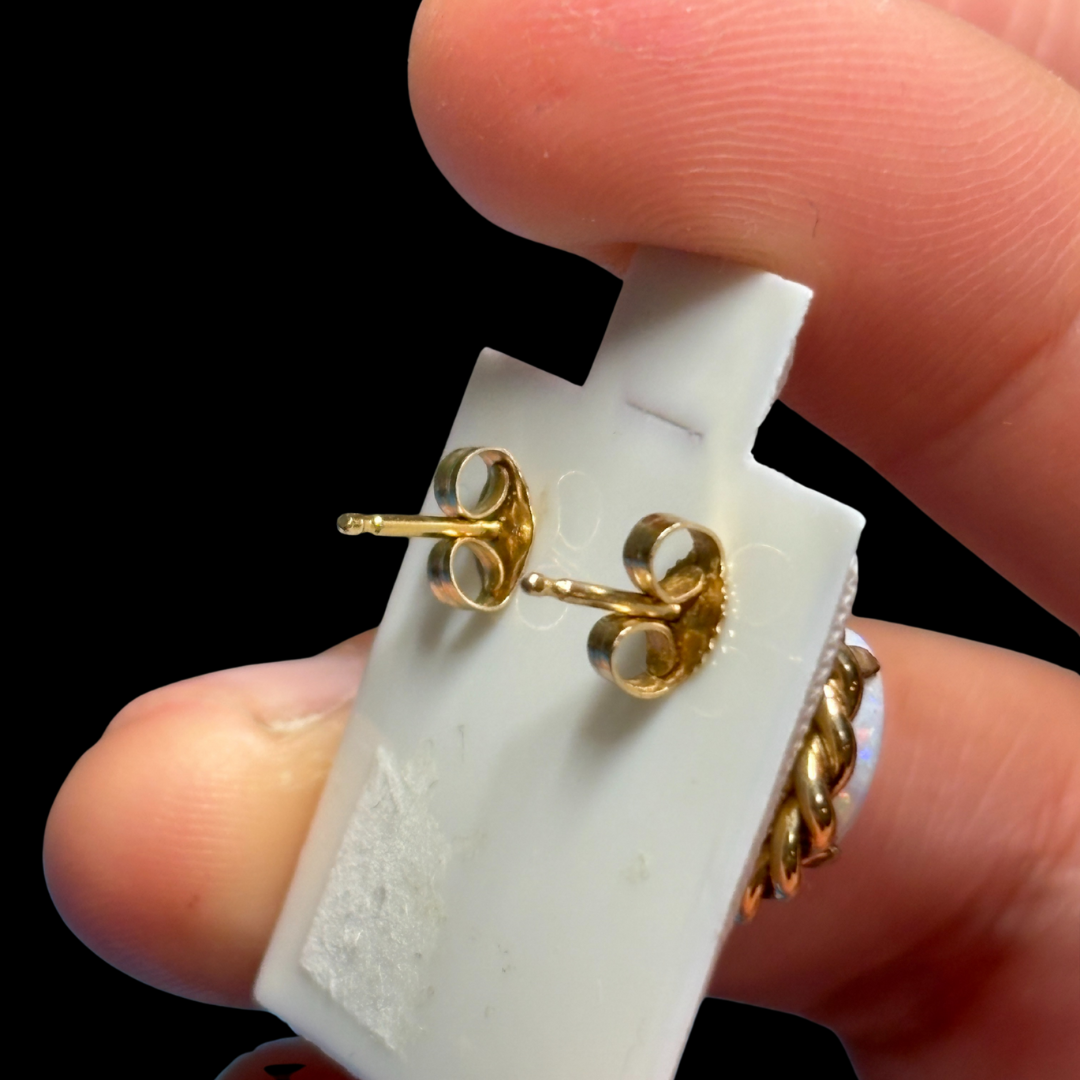 Vintage 14KT Opal Studs