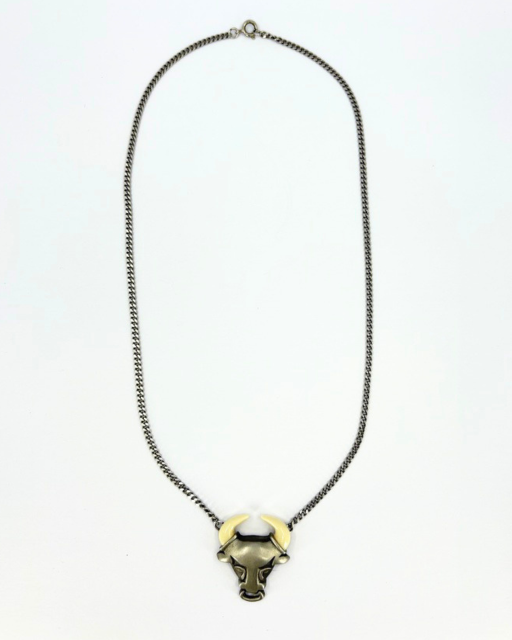 Silvertone Avon Taurus Necklace