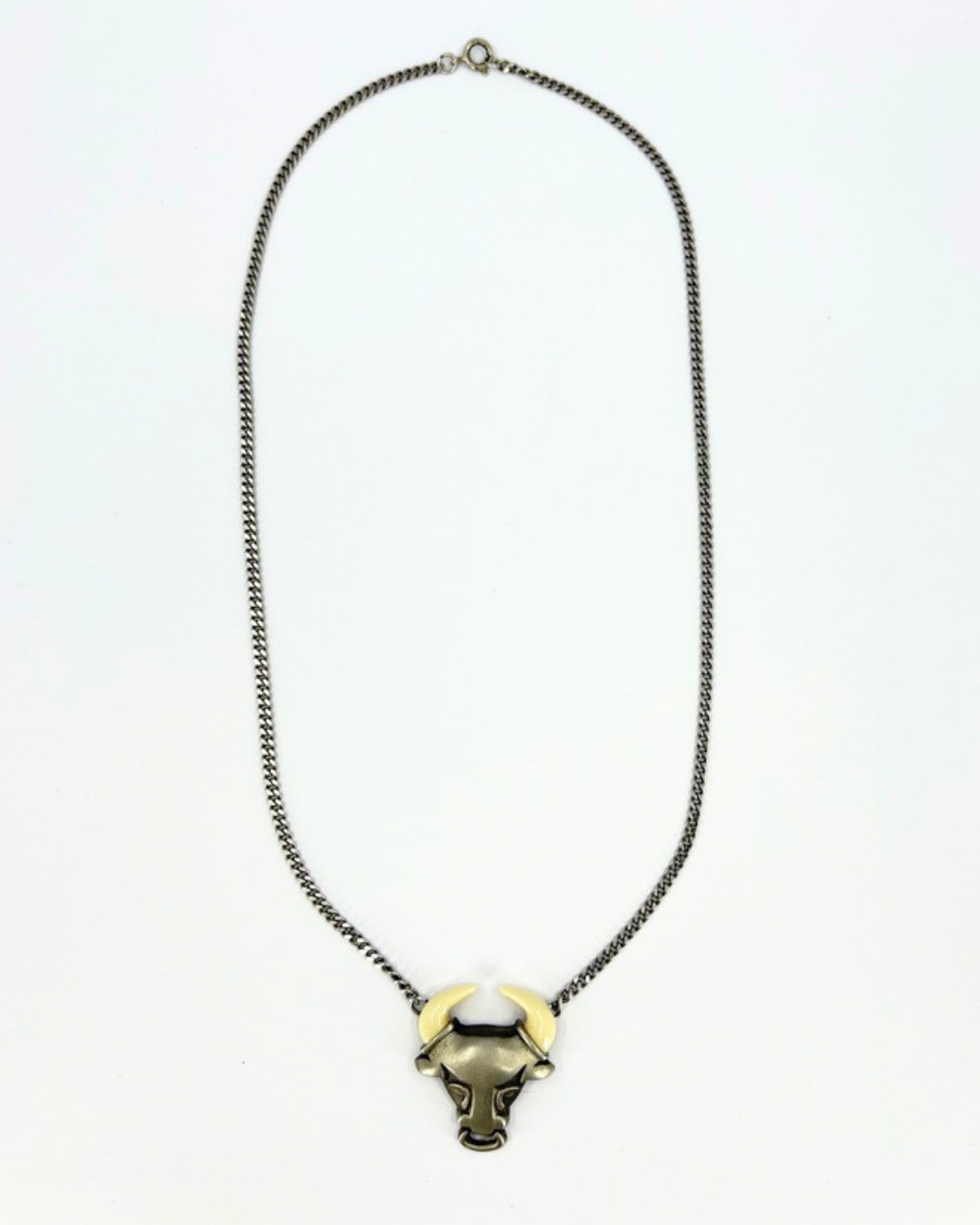 Silvertone Avon Taurus Necklace