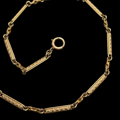 Rare 9ct Starburst Watch Chain