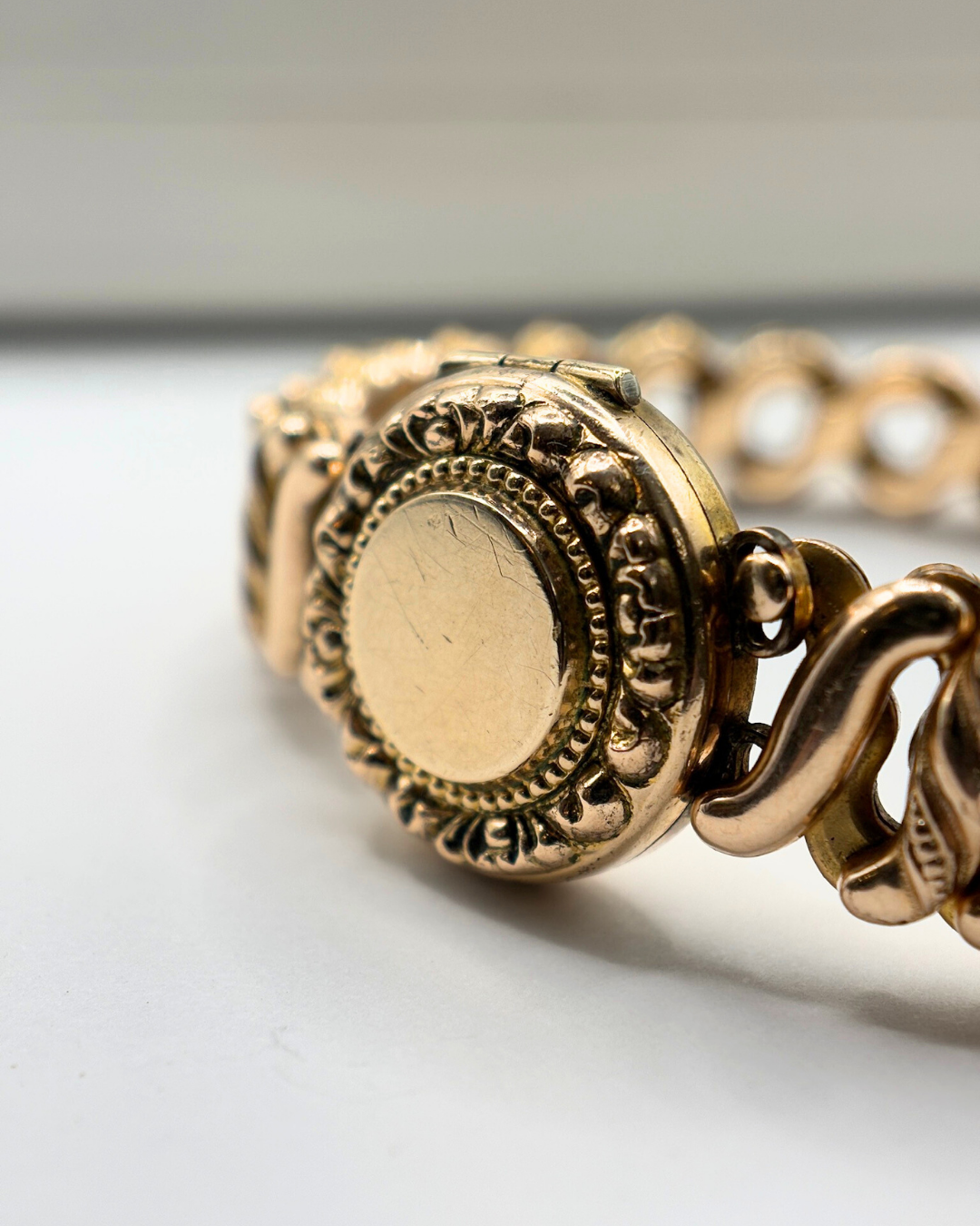 1940s Sweetheart Locket Bracelet