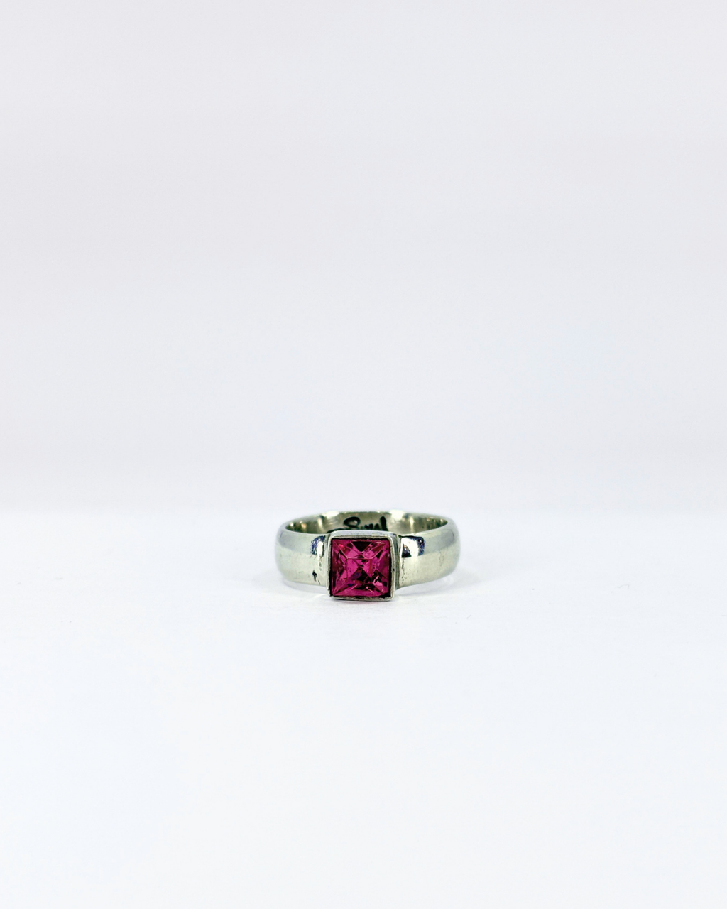 Sterling Silver Pink Topaz Ring