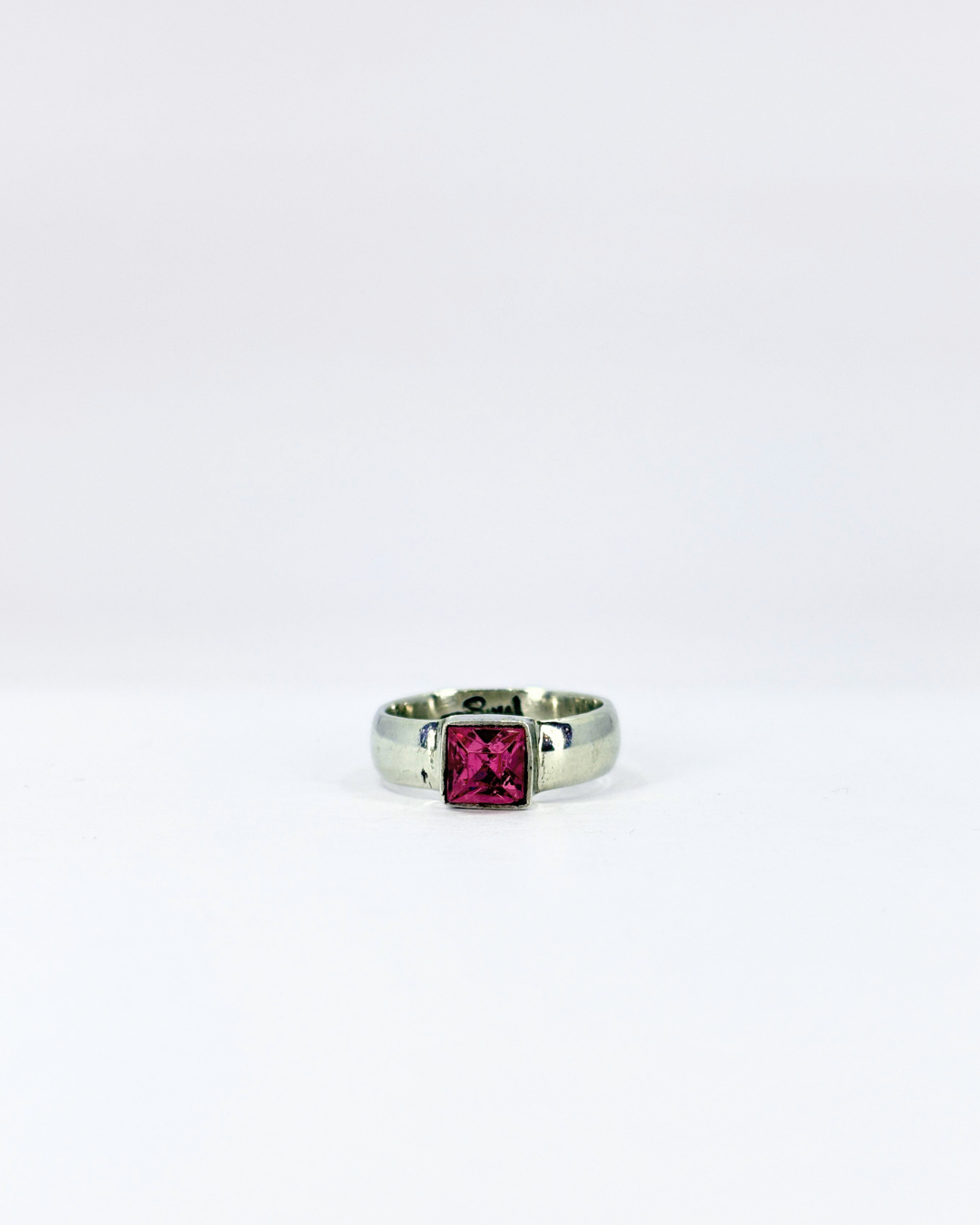Sterling Silver Pink Topaz Ring