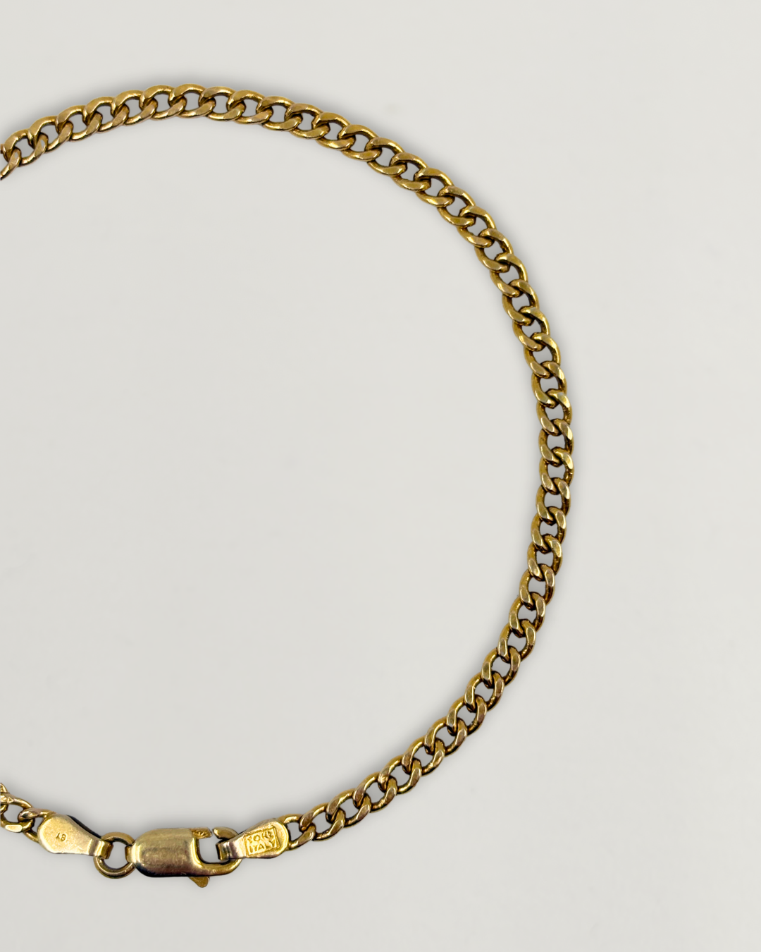 10KT Flat Curb Bracelet