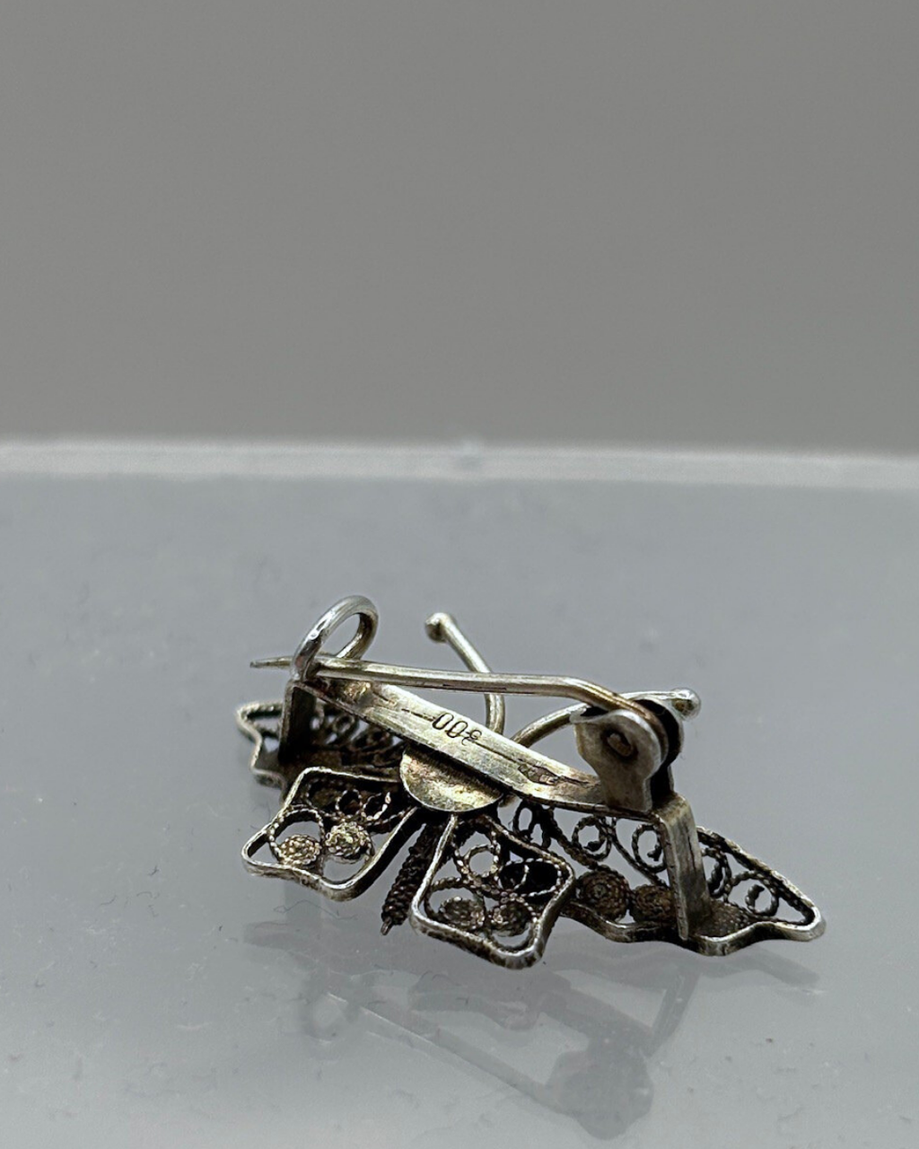 Broche Papillon en Filigrane d'Argent