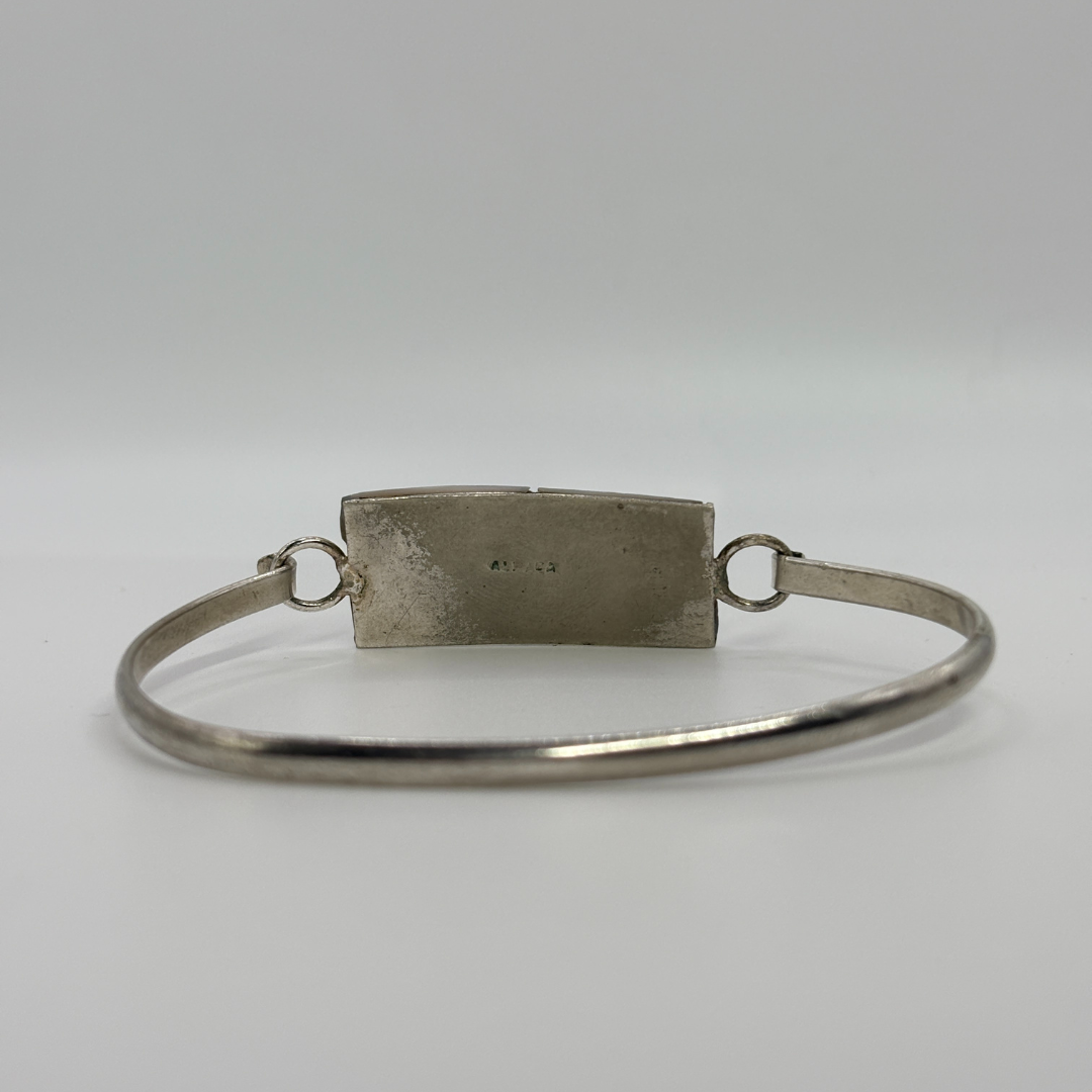 Sterling Alpaca Mother of Pearl Bangle