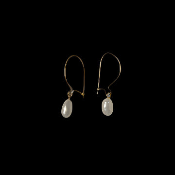 10KT Wire Seed Pearl Earrings
