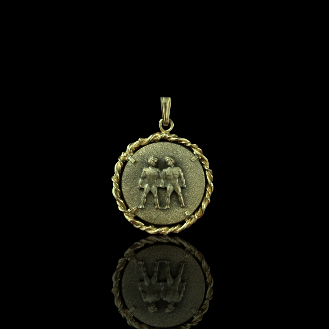 Vintage Anson Pewter Gemini Pendant