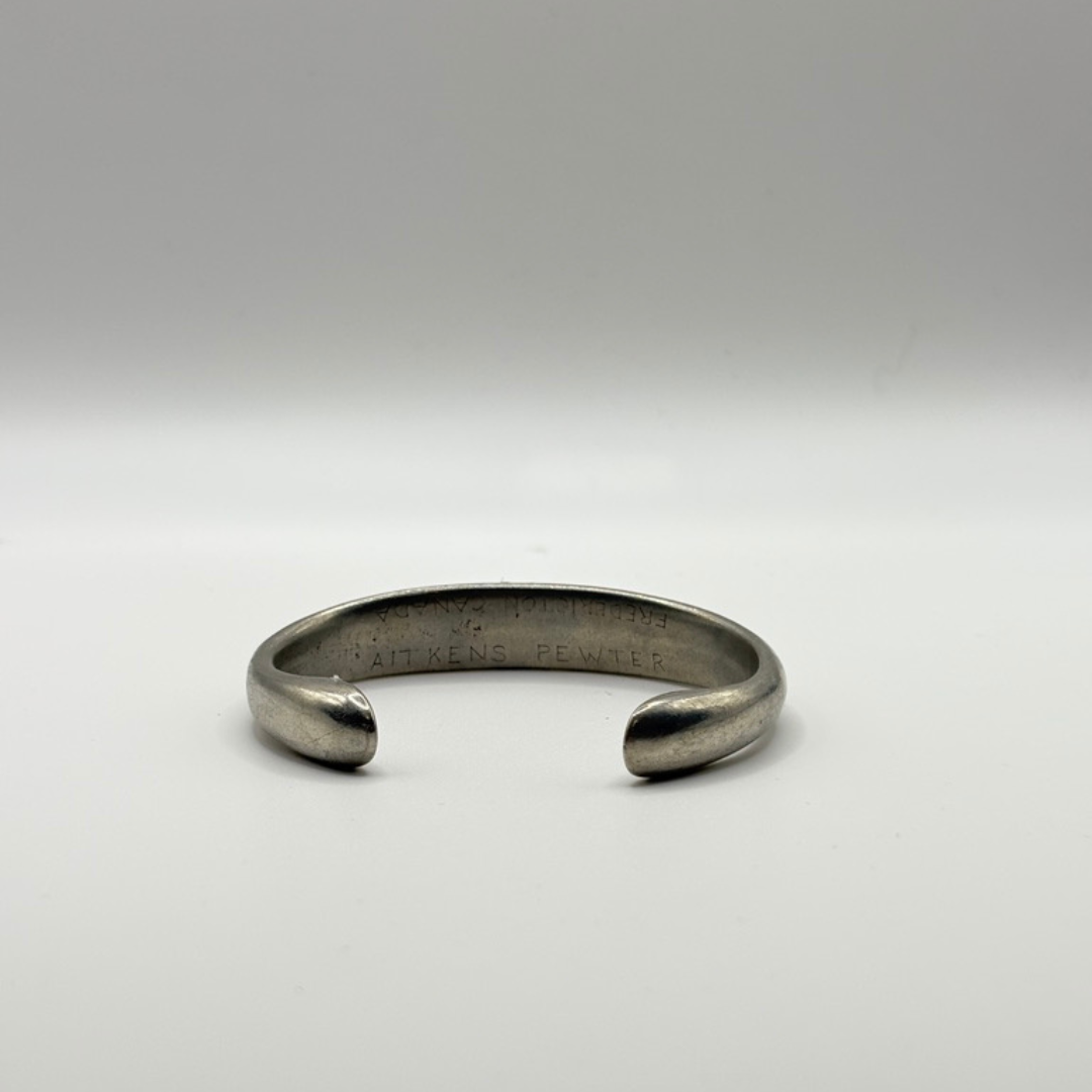Rare Aitkens Pewter Silver Cuff