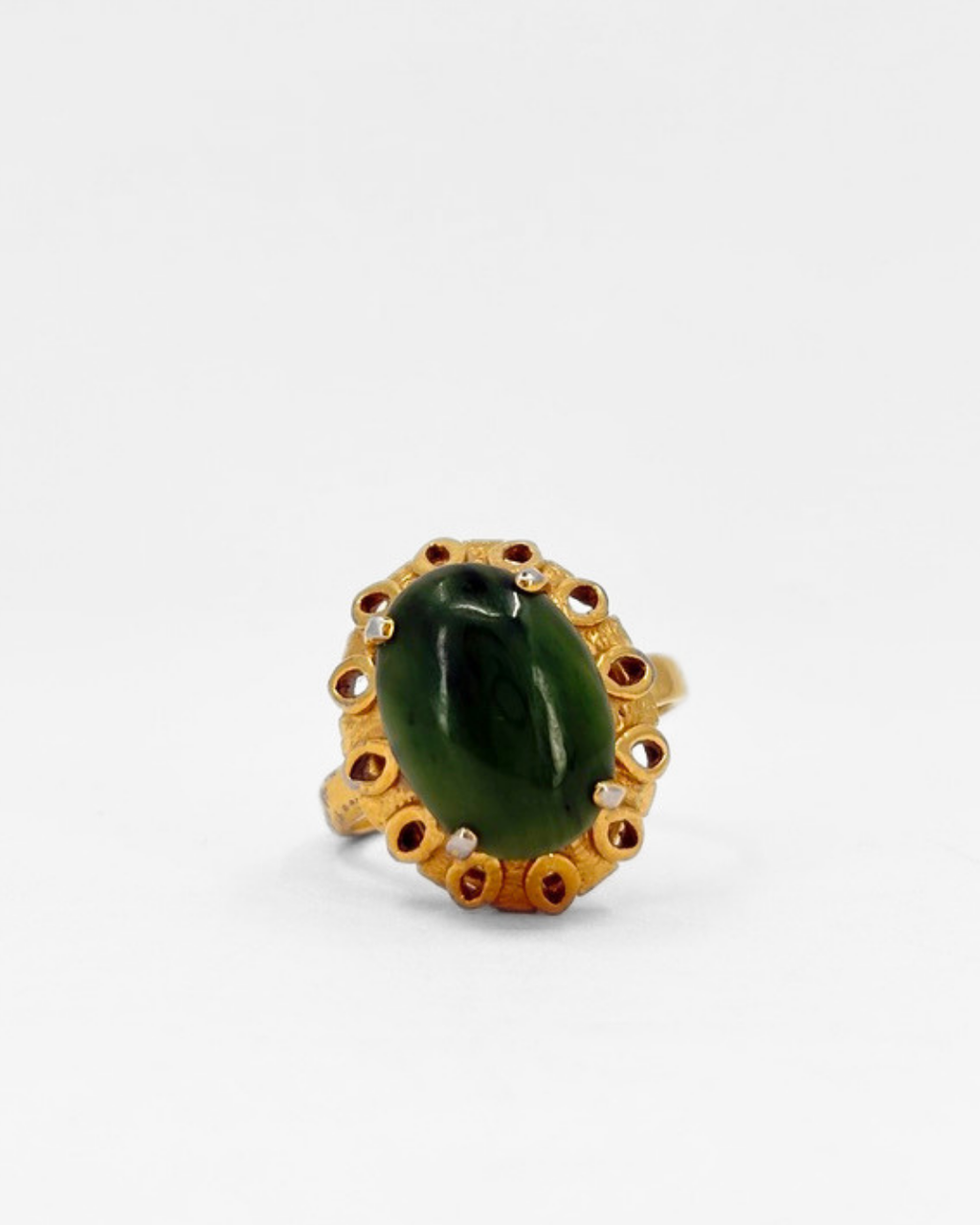 Gold Vermeil Jadeite Ring