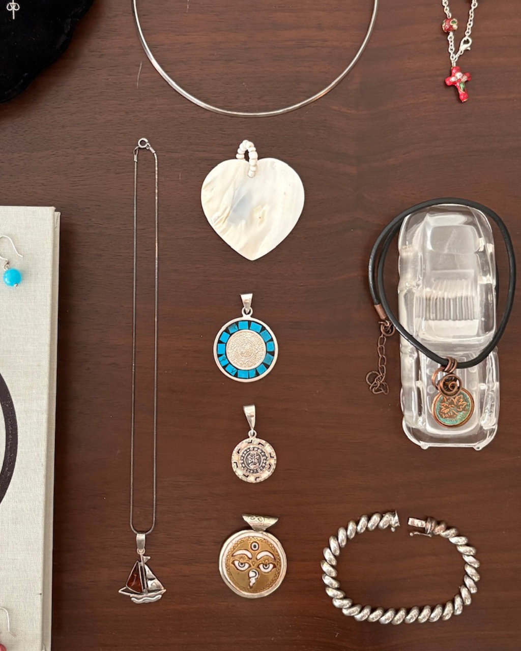 Vintage Mother of Pearl Heart Pendant