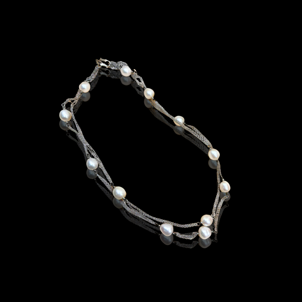 Sterling Pearl Layering Necklace